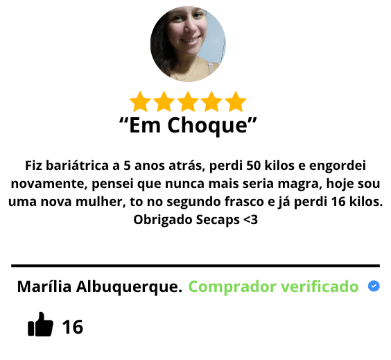 Depoimento de cliente Secaps Black