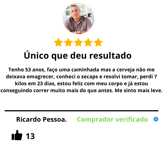 Depoimento de cliente Secaps Black